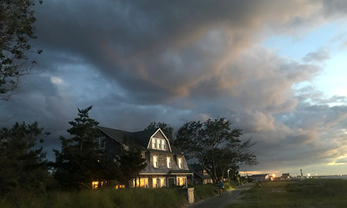 Bay Front House at Sunset Fire Island