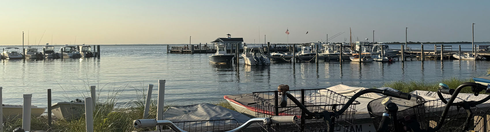 Boats and Bikes on the Saltaire bayfront