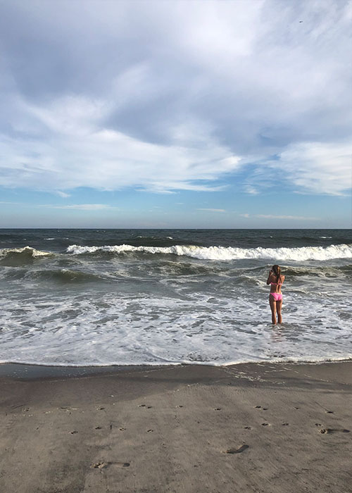 Girl on the Beach Fire island