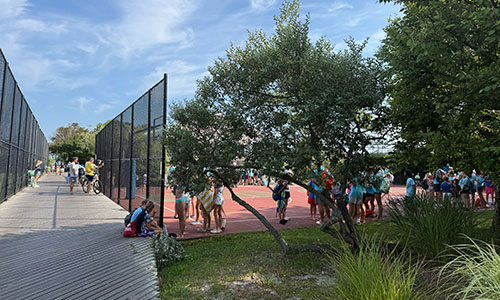 Playground area and ball field saltaire